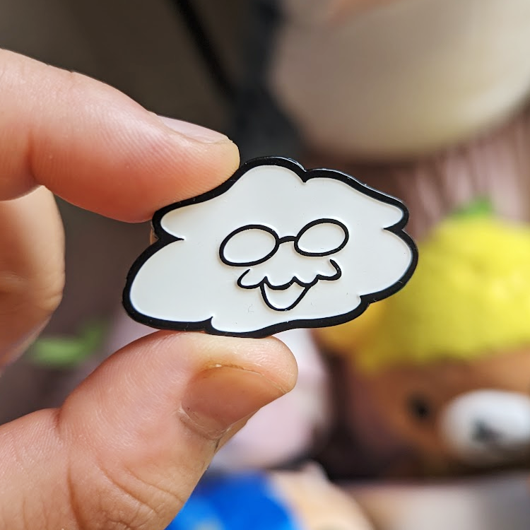 Doodley Face Pin